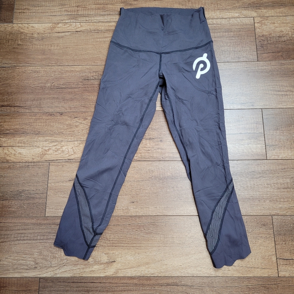 Lululemon × Peloton Wunder Under Women's fold over HR Scalloped Hem Crop 23" 4 - Picture 3 of 15